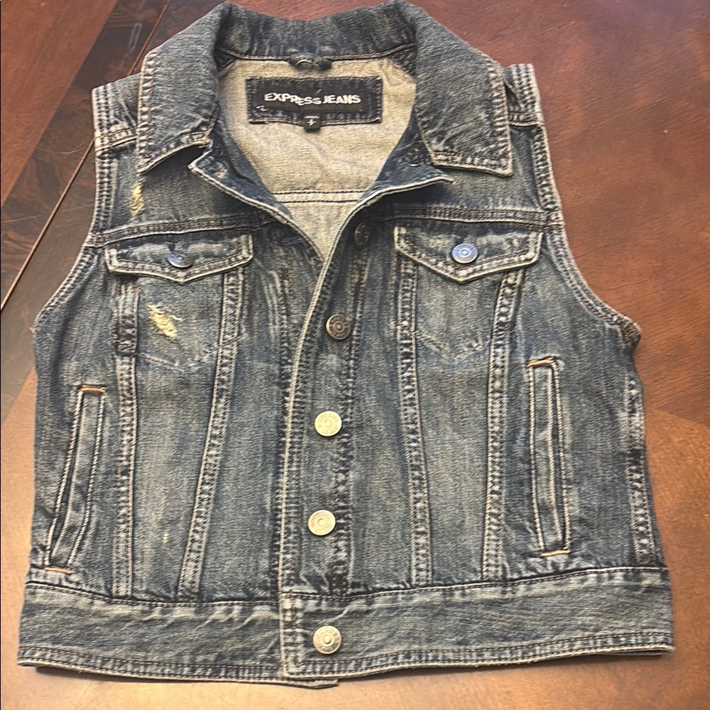 Blue Denim Vest